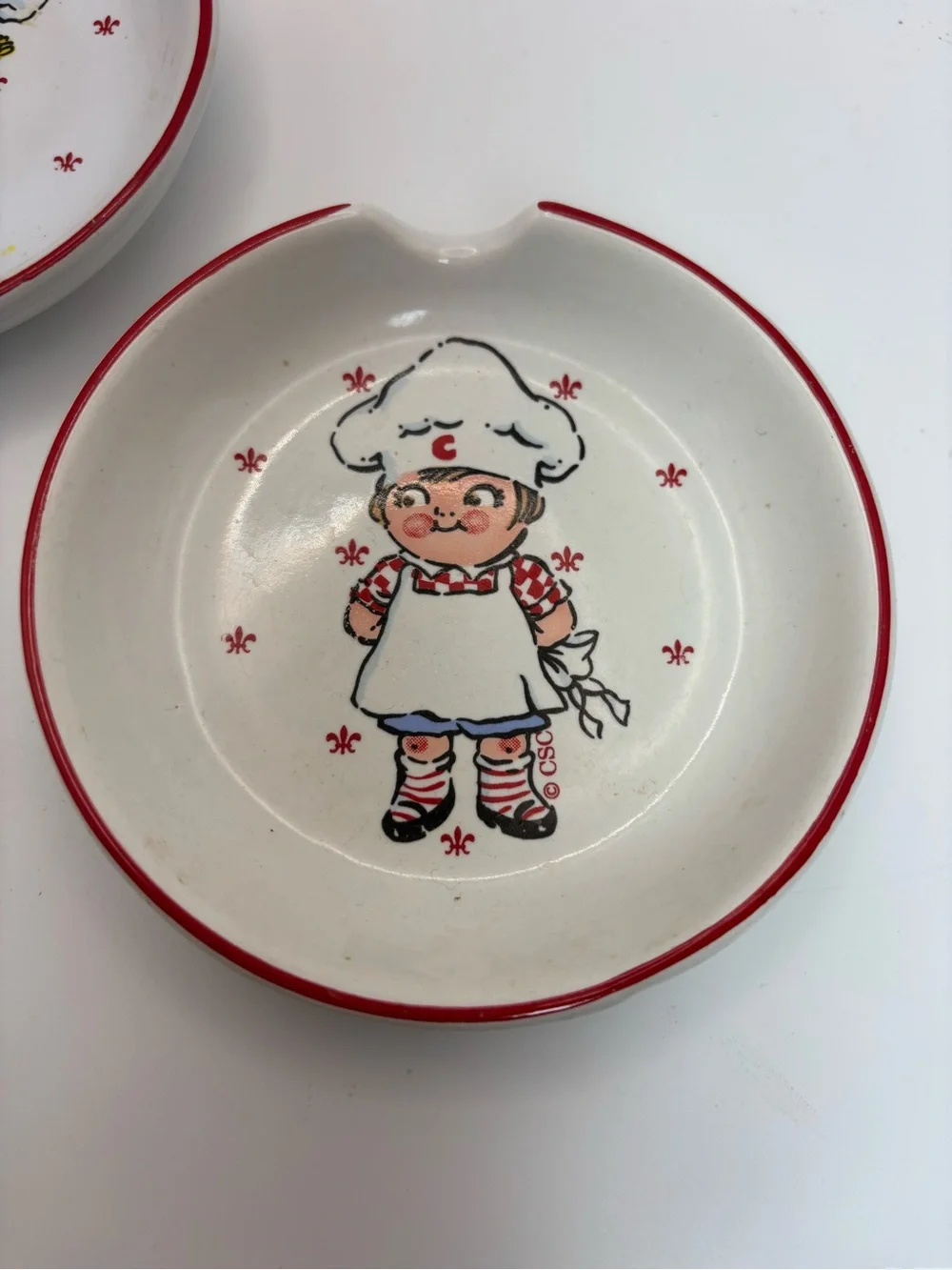Vintage Campbell's Kids Ceramic Spoon Rest Set of 2